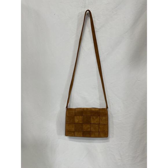 Loeffler Randall 'Delphine' Brown Leather Suede Clutch Bag - Picture 3 of 4